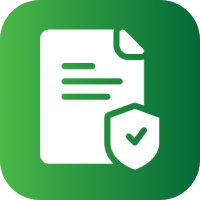 Certified & Qualified Document icon with security checkmark symbol.