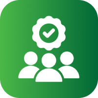 Expanding Our Reach Group with checkmark icon on green background.